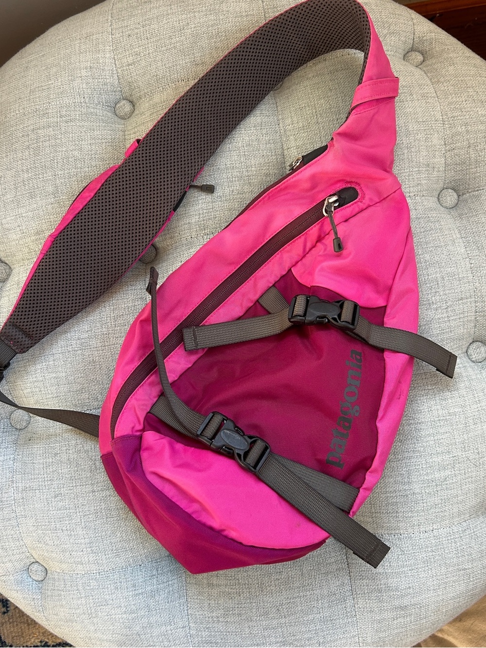 Patagonia Two-Tone Pink Crossbody Atom Sling Bag
